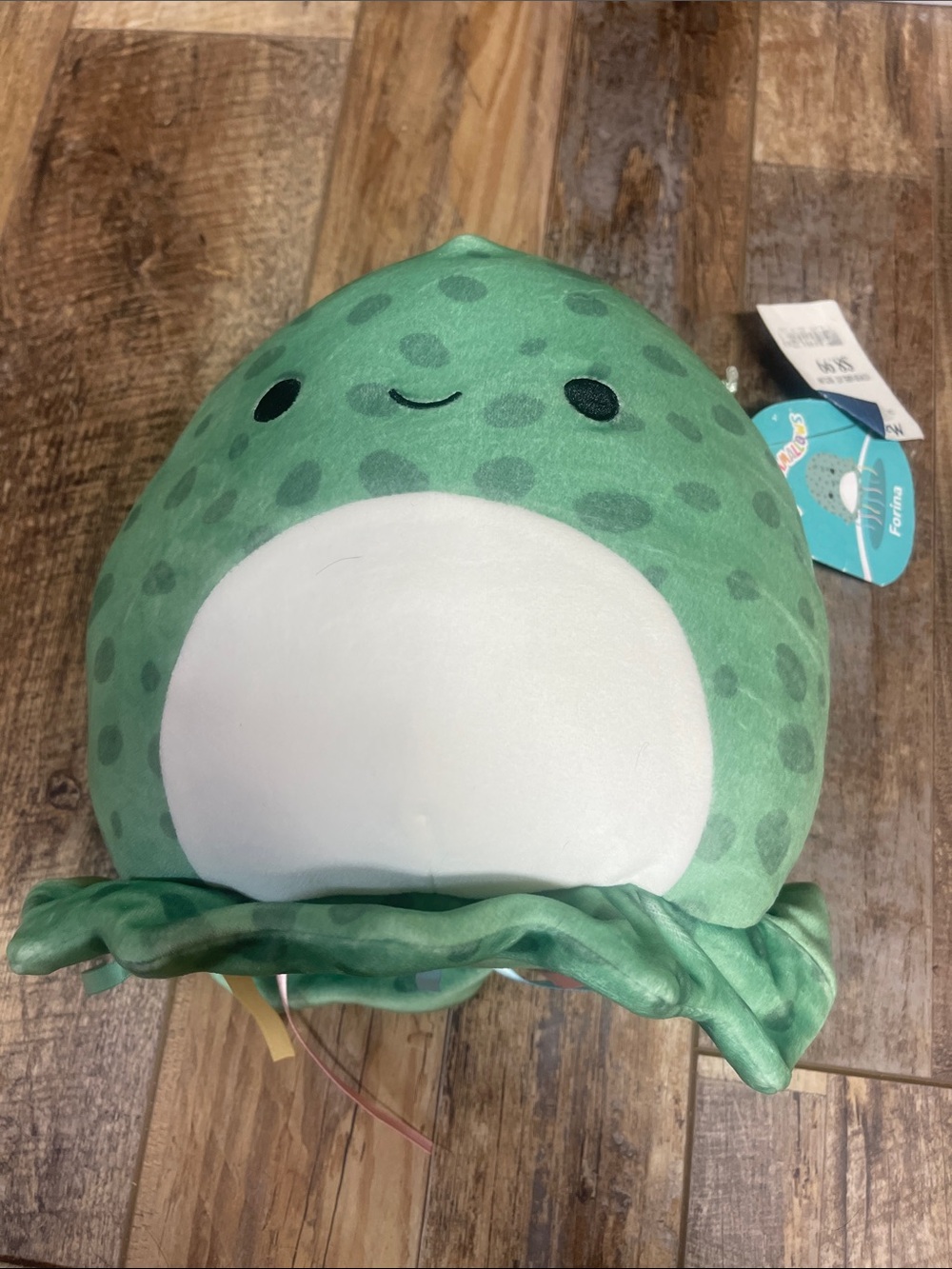 Squishmallows Green and White Octopus Plush - Soft Polka Dot Sea Creature forina